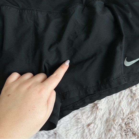 Nike Black Dri Fit Shorts with Mesh Details/ Reflective Logo & Adjustable Waist - Picture 3 of 7